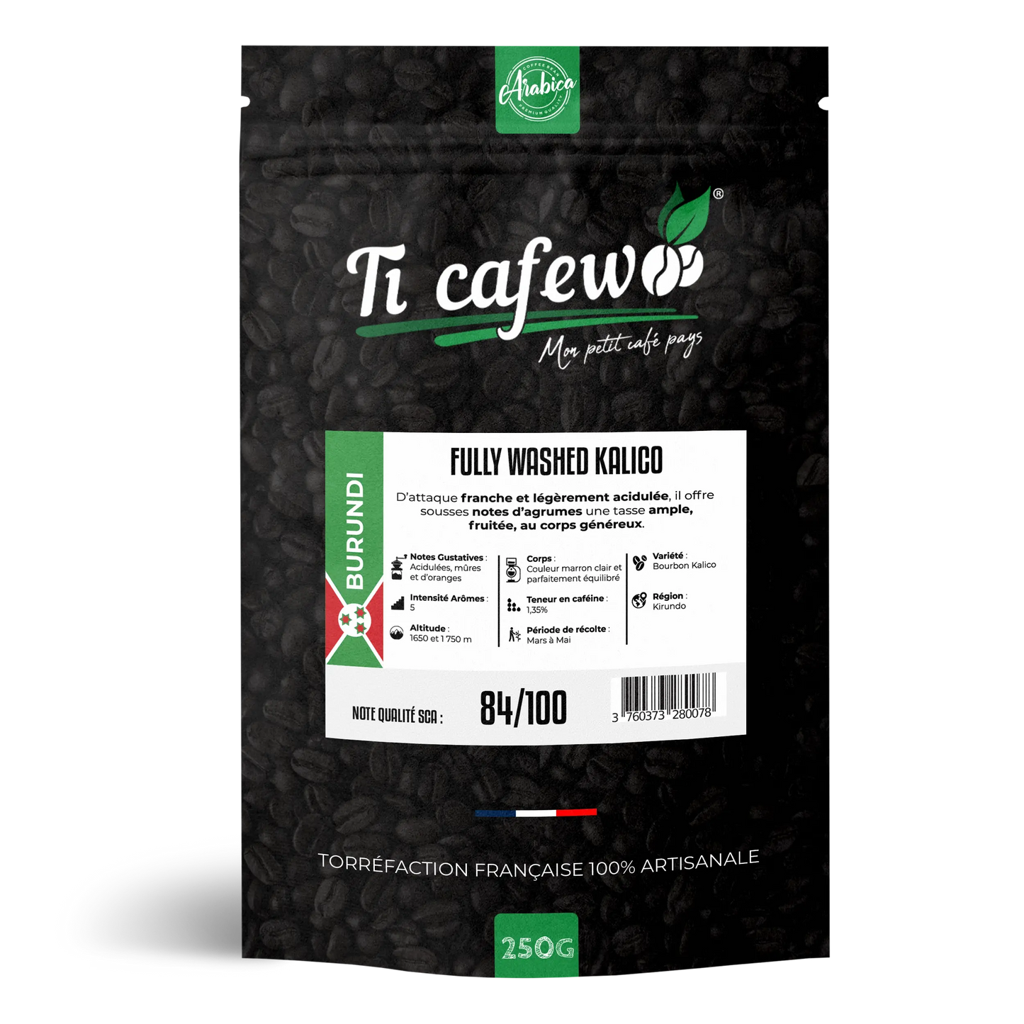 Café Kalico du Burundi - 100% Arabica - Torréfaction Médium Ti Cafew