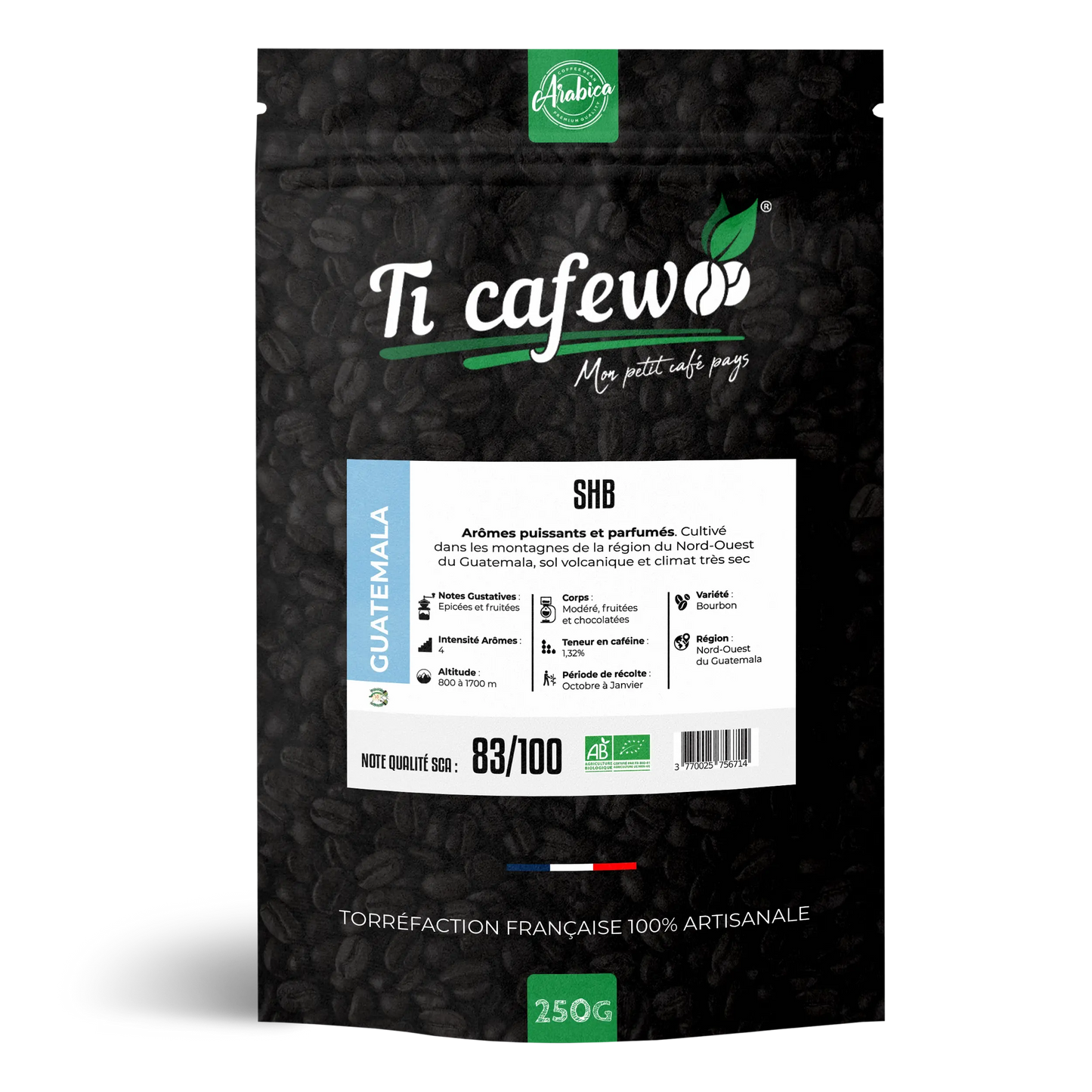 Guatemala SHB BIO - Café 100% Arabica - Torréfaction Médium