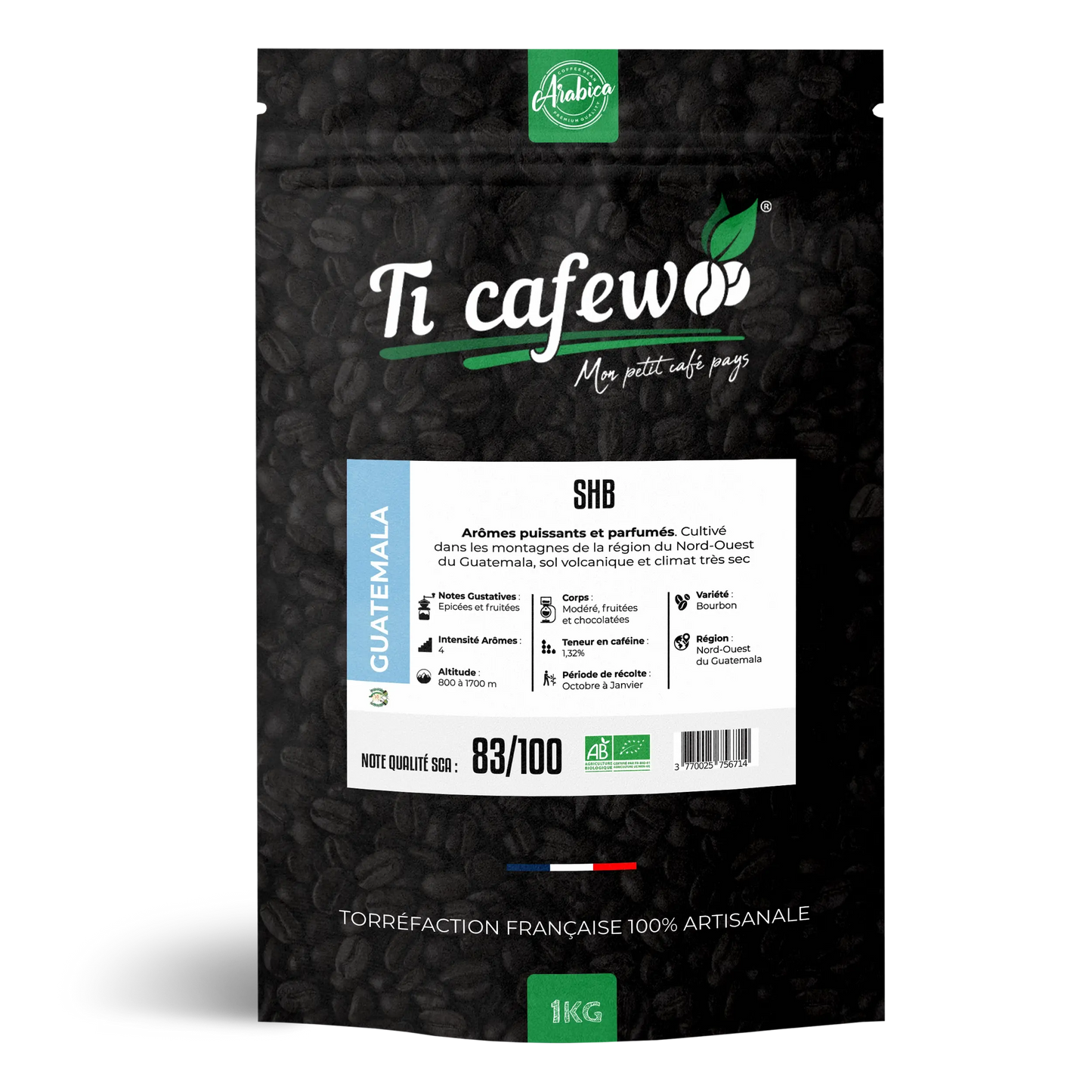 Guatemala SHB BIO - Café 100% Arabica - Torréfaction Médium
