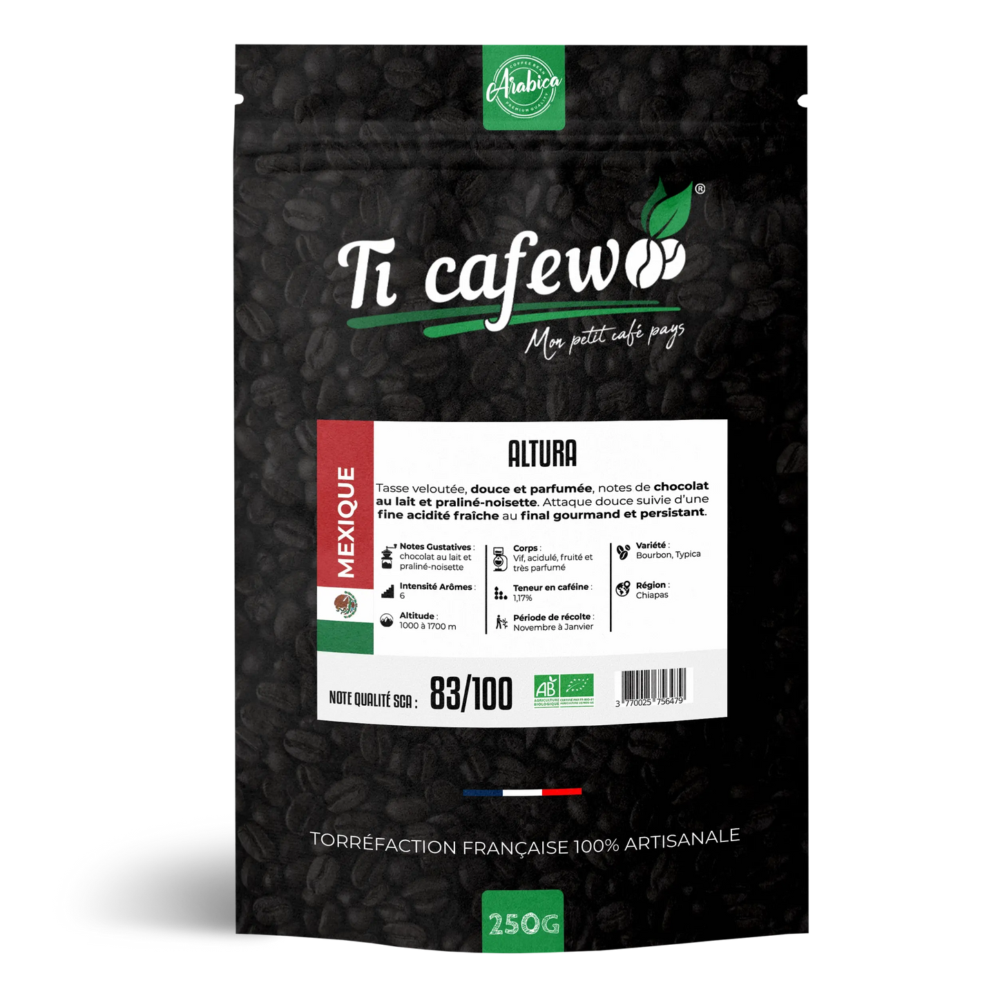 Mexique Altura BIO - Café 100% Arabica - Torréfaction Médium