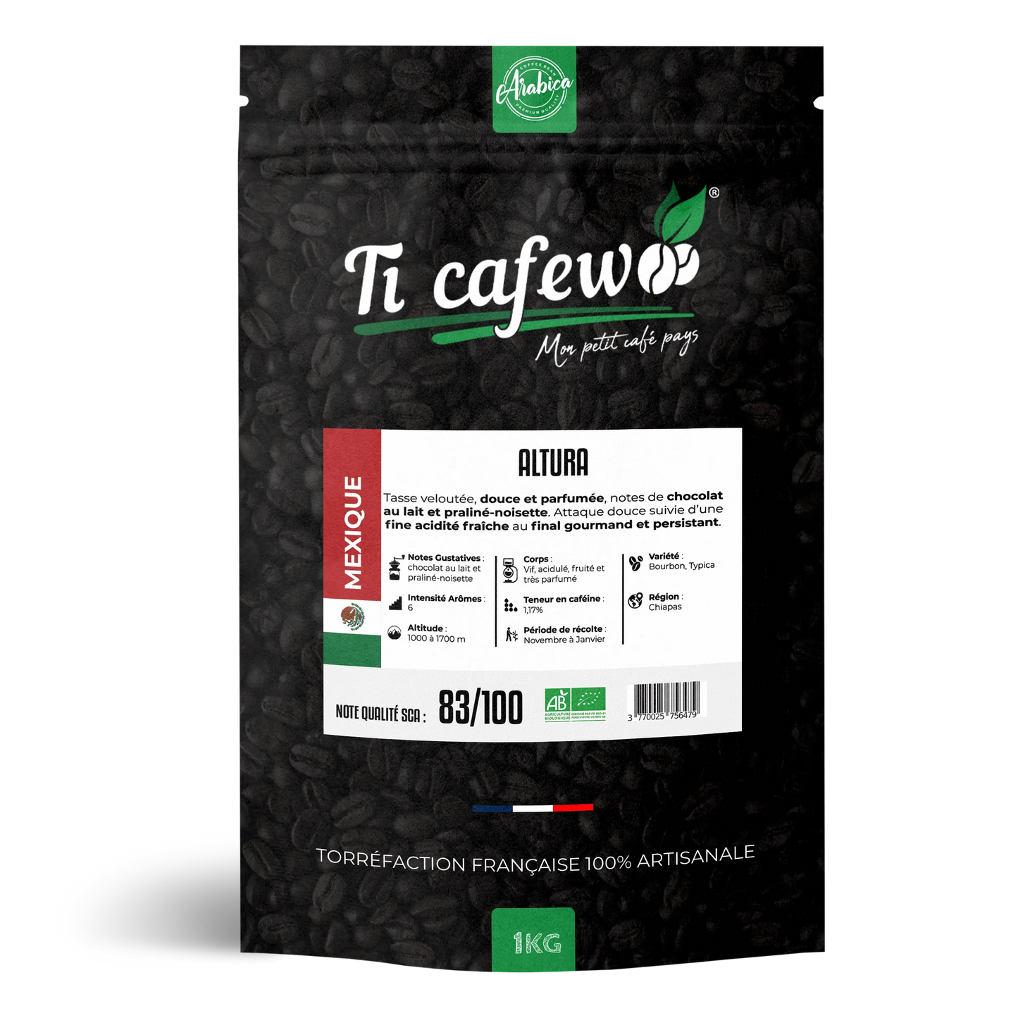 Mexique Altura BIO - Café 100% Arabica - Torréfaction Médium