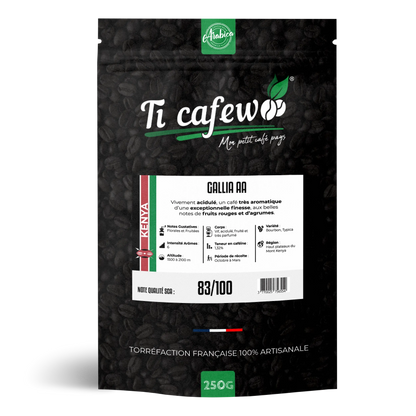 Café Kenya AA - 100% Arabica - Torréfaction Médium  Ti Cafew