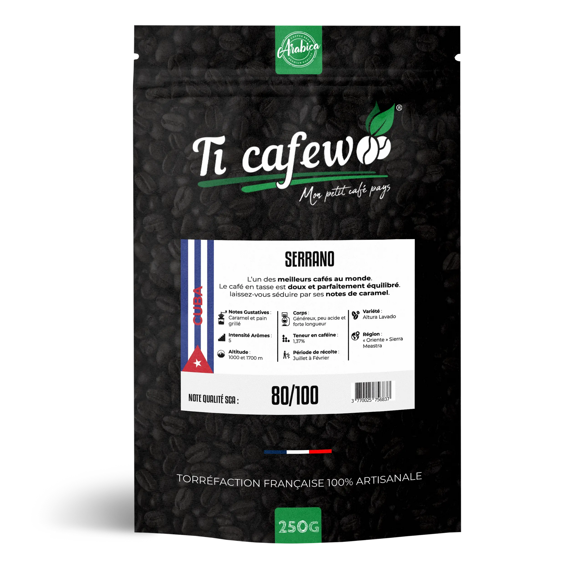 Cuba Serrano - Café 100% Arabica - Torréfaction Médium 